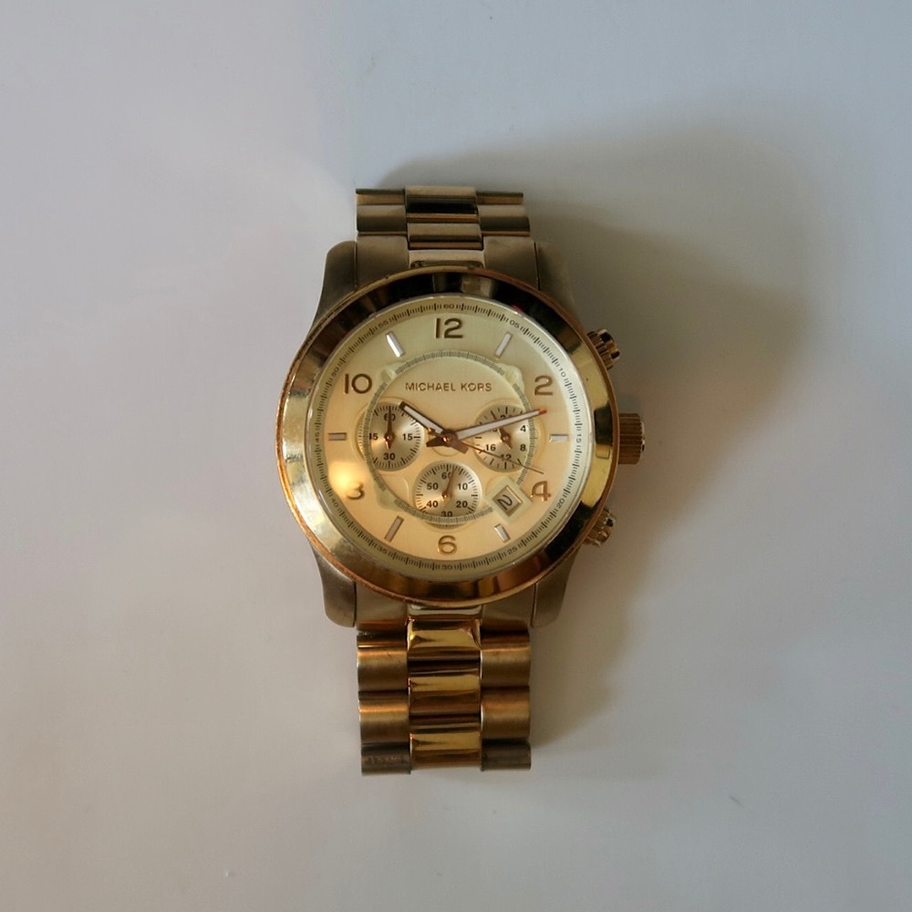 Michael Kors Oversized Stainless Steel Gold Watch